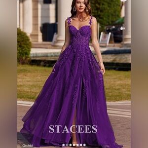 STACEES ball gown size 12 in orchid